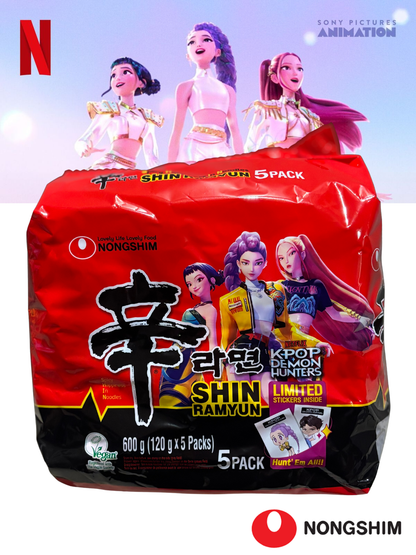 Nouilles instantanées KPOP DEMON HUNTERS x NONGSHIM - pack de 5 (120g x 5)