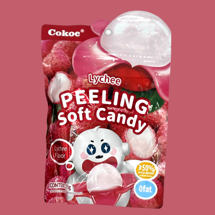 Bonbons gélifiés à éplucher goût lychee - 75 g Cokoc